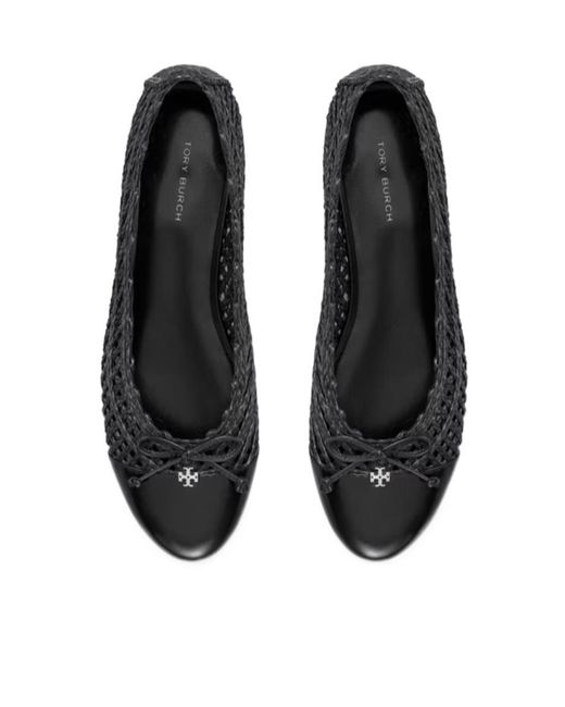 Tory Burch Black Cap-Toe Ballet
