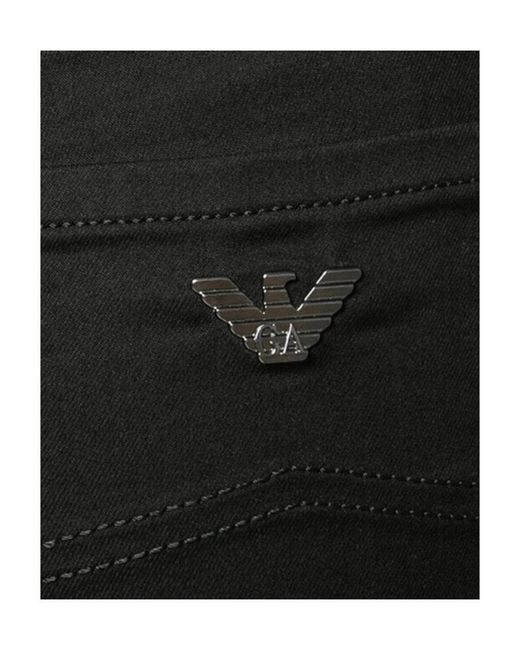 Emporio Armani Black Logo Denim Pants
