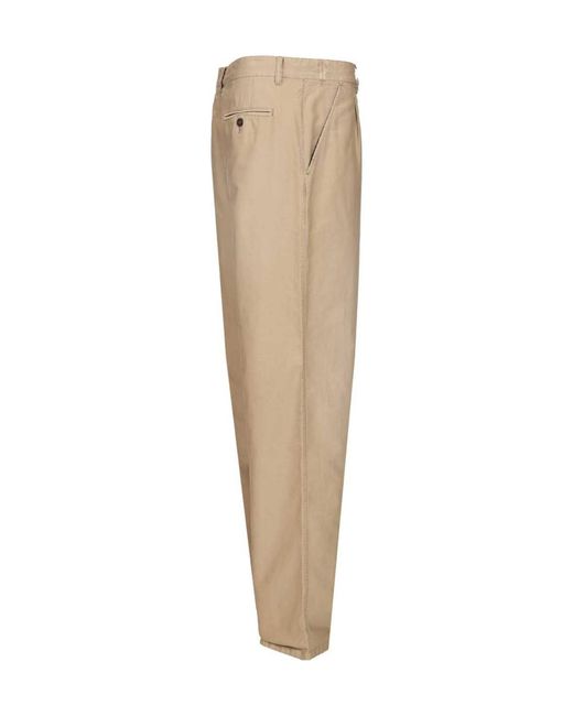 Maison Margiela Natural Cotton Trousers for men