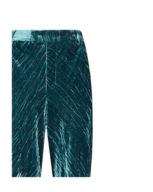 Etro Blue Logo Straight Casual Pants