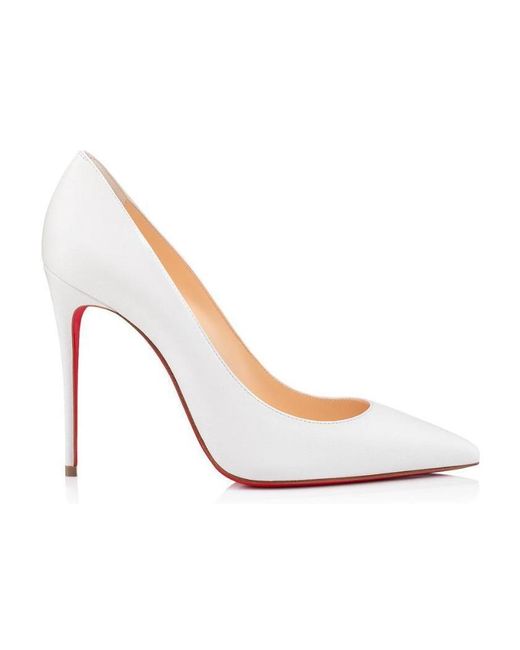 Christian Louboutin White Kate Pointed Toe Pumps