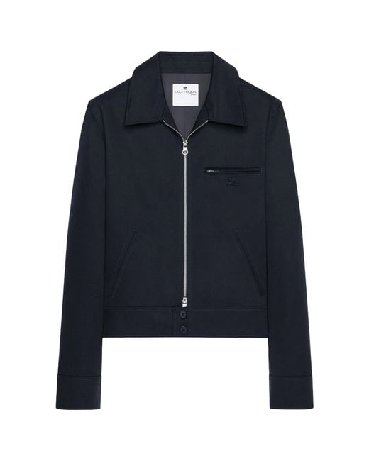 Courreges Blue Zip-Up Jacket for men