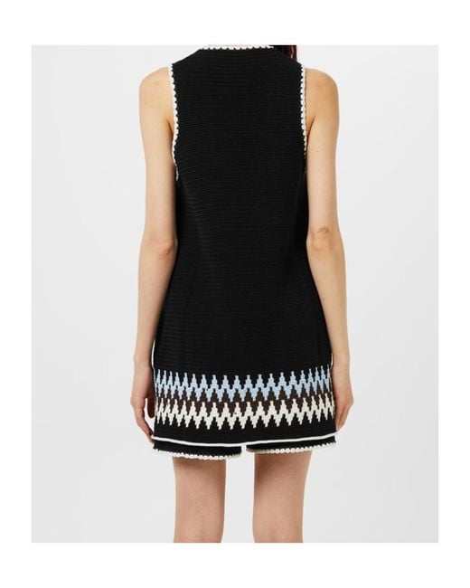 Jil Sander Black Intarsia Knit Mini Dress