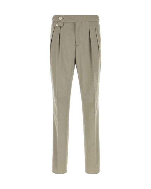 Brunello Cucinelli Gray Pleated Tailored Pants for men