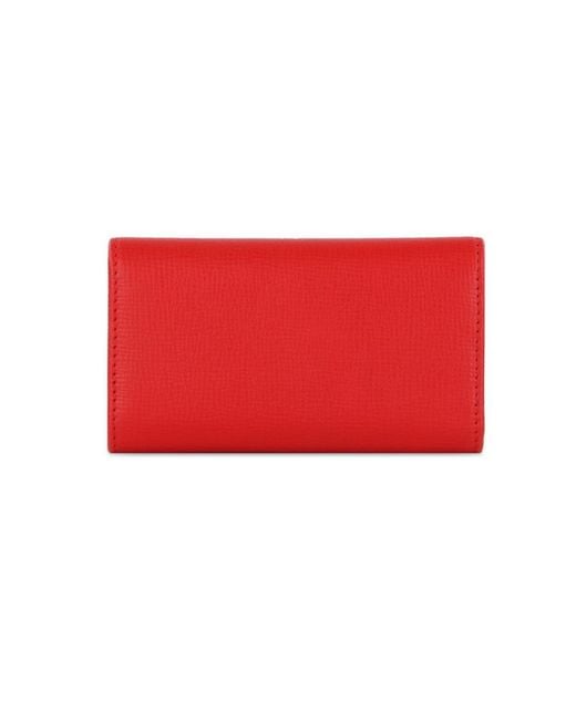 Bally Red Logo Details Key Bag