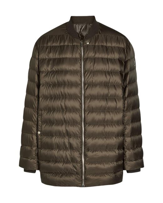Rick Owens Green X Moncler Quilted Down Jacket for men