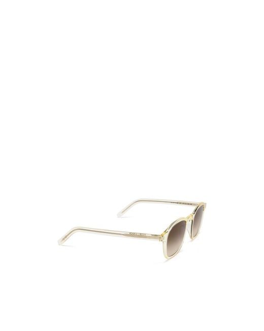 Saint Laurent White Eyewear Sl 549 Slim Oval Sunglasses for men