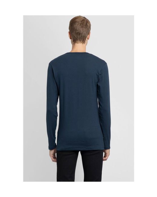 Tom Ford Blue Crewneck Henley Pajama T-Shirt for men