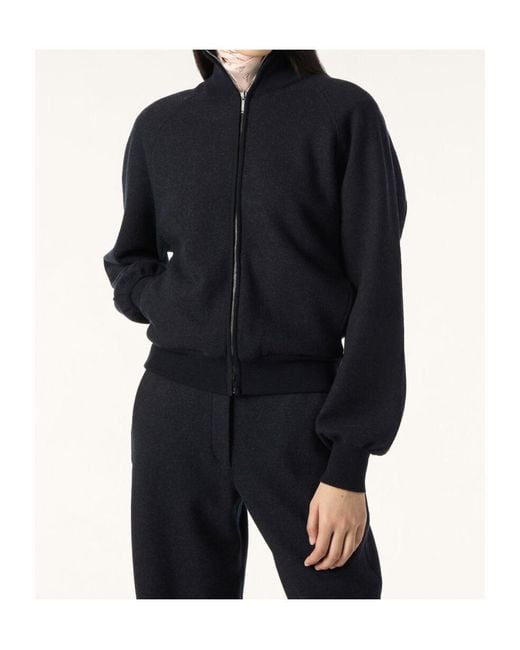 Loro Piana Blue Rio Bodro High-Neck Zip Bomber