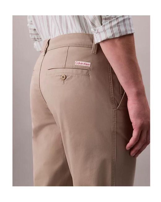 Calvin Klein Multicolor Slim Twill Chino Trousers for men