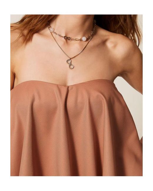 Twinset Brown Bustier Top