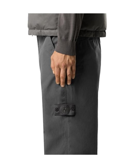 Stone Island Gray Regular-Fit Chino Trousers With Natural Weather Protection for men