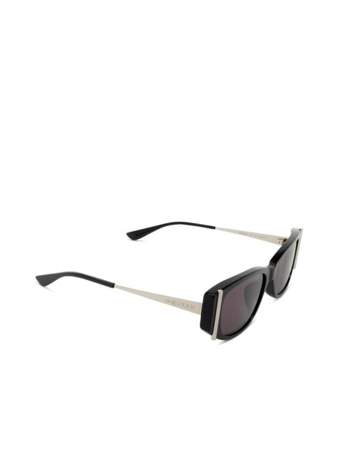 McQueen White Eyewear Oval Frame Sunglasses