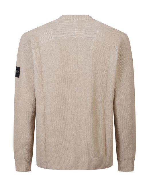 Stone Island Gray Crew-Neck Sweater for men
