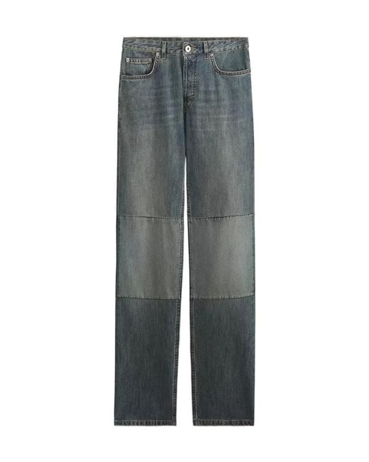 Dior Gray Regular-Fit Jeans With Patches
