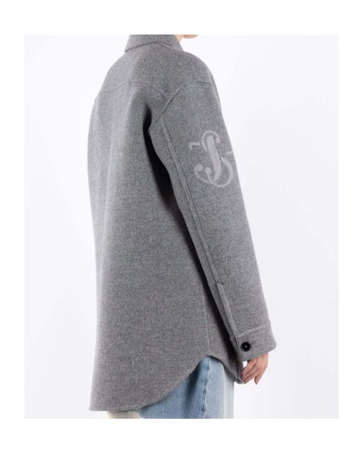 Jil Sander Gray Freshly Cut Wool Jacket