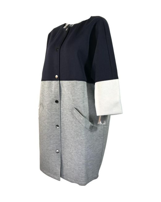 Weekend by Maxmara Gray Gnomi Logo Long Coat