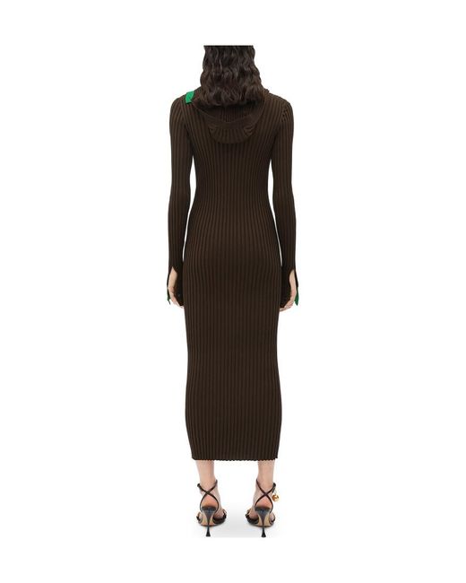 Bottega Veneta Brown Knitted Breasted Dress