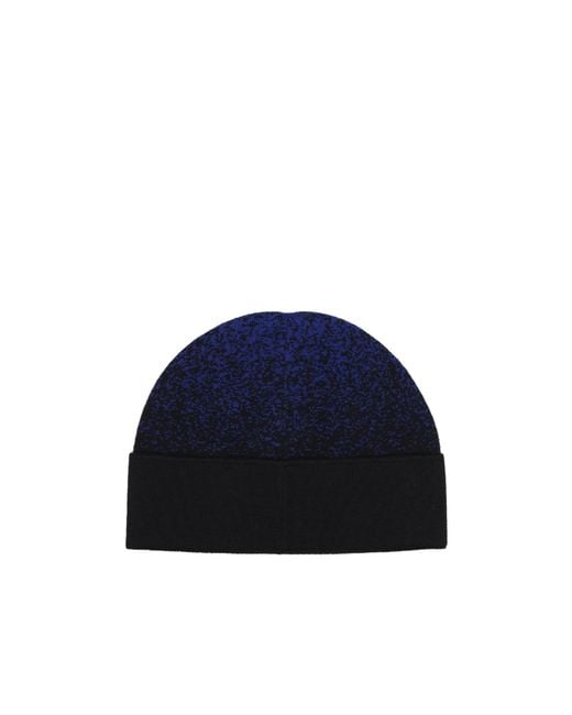 Lanvin Blue Embroidery Knitted Hat