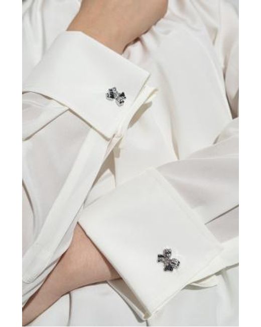 Max Mara White Silk Blouse