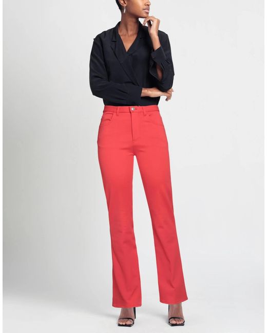 Marni Red Solid Stretch Pants