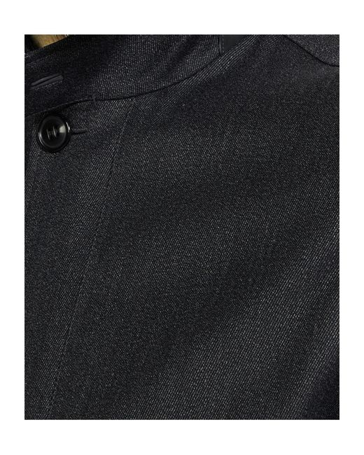 Zegna Black High-Neck Wool Jacket for men