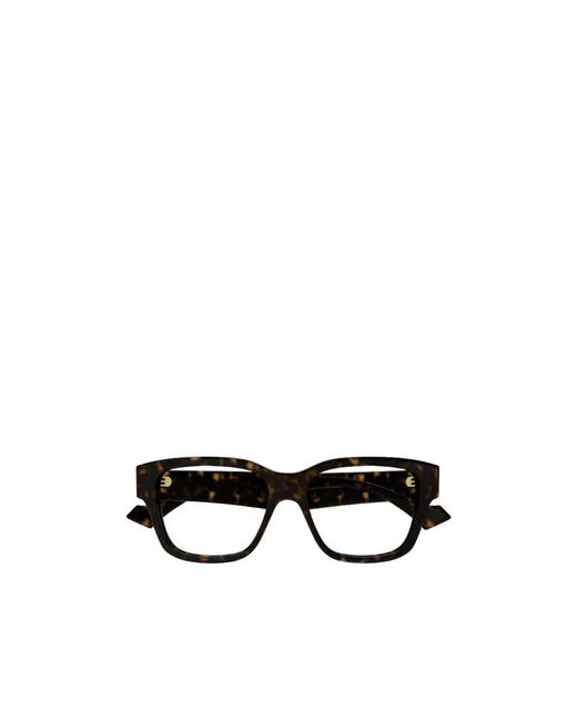 Gucci White Eyewear Rectangular Frame Glasses for men