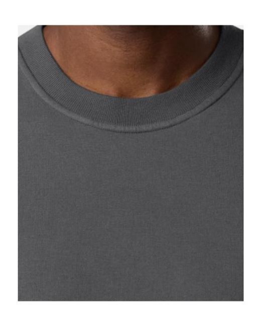 Stone Island Gray Logo Patch Crewneck Sweatshirt for men