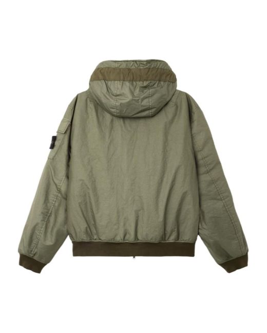Stone Island Green Zipped Jacket for men