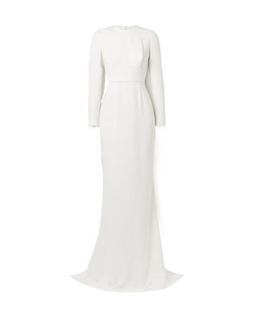 Stella McCartney White Open-Back Crepe Gown