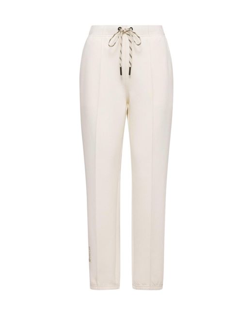 Moncler White Grenoble Logo Track Trousers