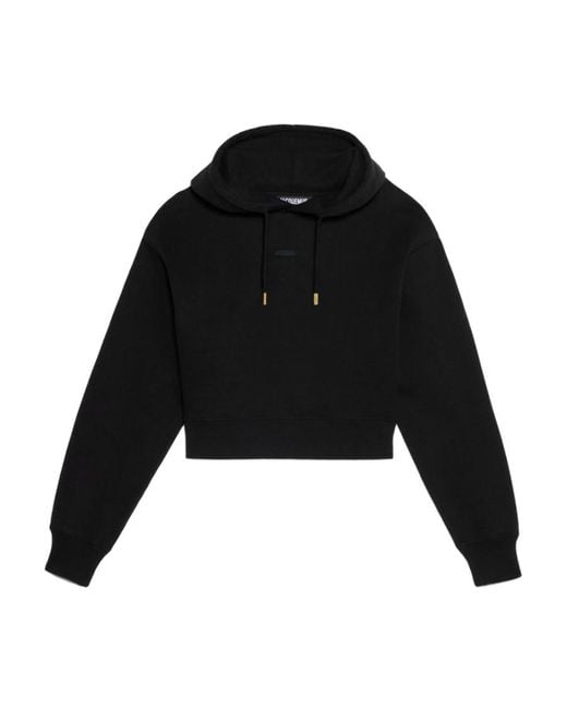 Jacquemus Black 'Le Hoodie Gros Grain' Hoodie With Logo Patch