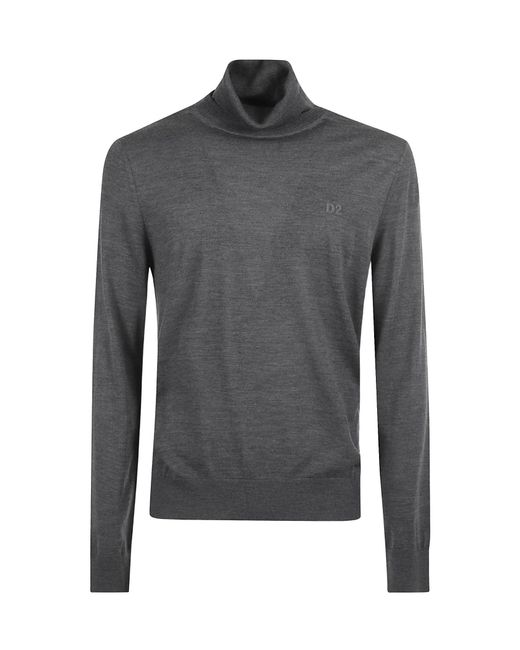 DSquared² Gray Turtleneck Pullover for men