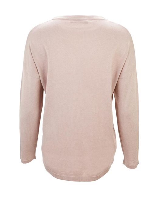 Weekend by Maxmara Pink Round-Neck Long-Sleeved Pullover
