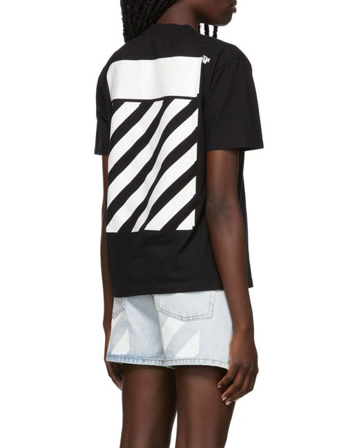 Off-White c/o Virgil Abloh Black Diag Printed Crewneck T-Shirt