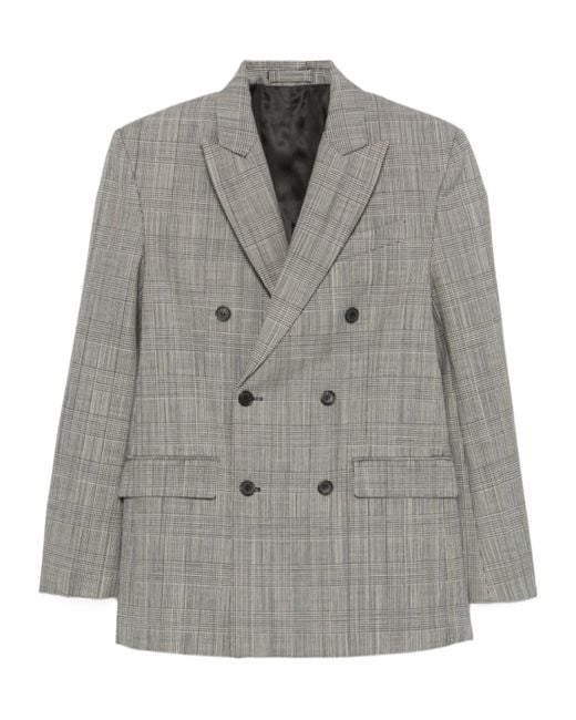 Wardrobe NYC Gray Double-Breasted Blazer