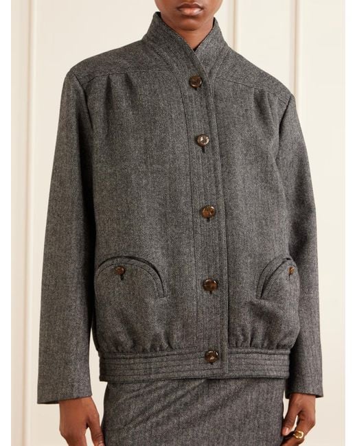 Blazé Milano Gray Coiba Virgin Wool-Blend Jacket