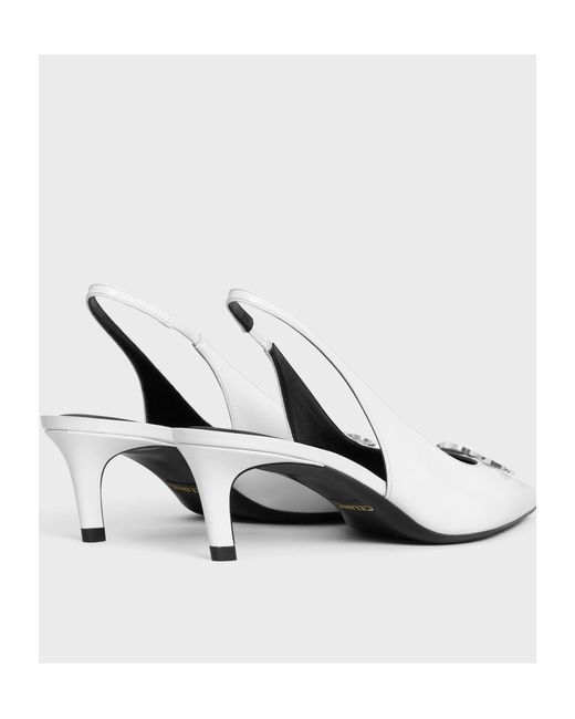 Céline White Alma Triomphe Slingback