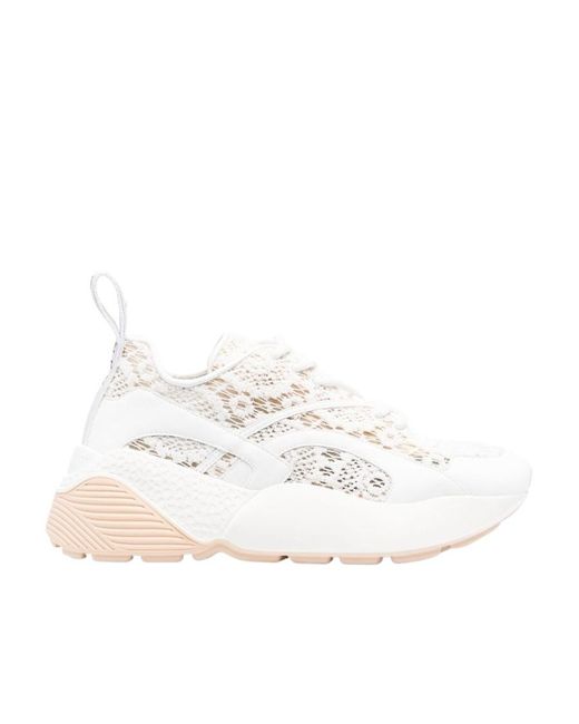 Stella McCartney White Eclypse Lace-Up Sneakers