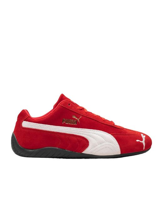 PUMA Red Speedcat Og Logo Detailed Sneakers