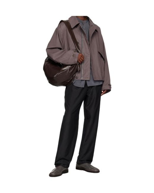 Lemaire Purple Oversized-Collar Bomber Jacket for men