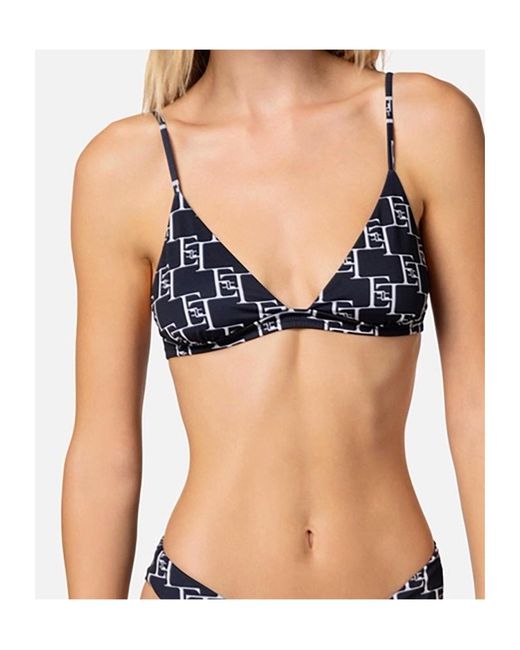 Elisabetta Franchi Multicolor Monogram-Print Bikini Set