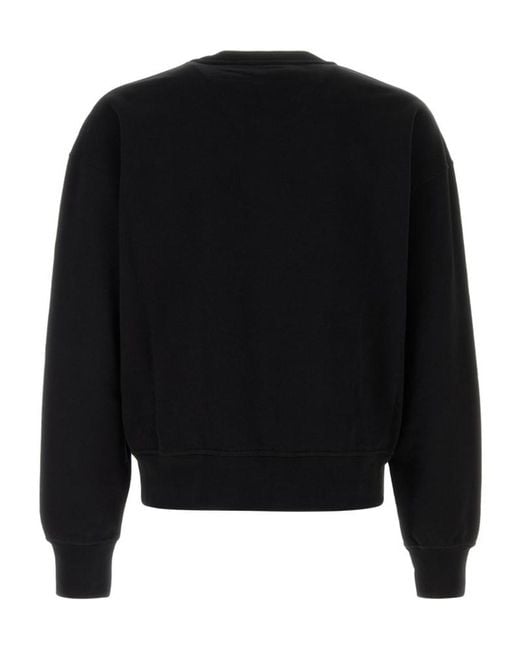 McQueen Black Logo Printed Crewneck Sweatshirt for men