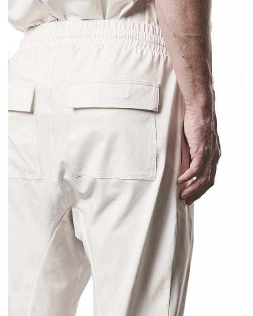 Thom Krom White Loose-Fitting Drawstring Athletic Pants for men