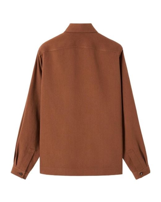 Loro Piana Brown Long Sleeve Buttoned Shirt