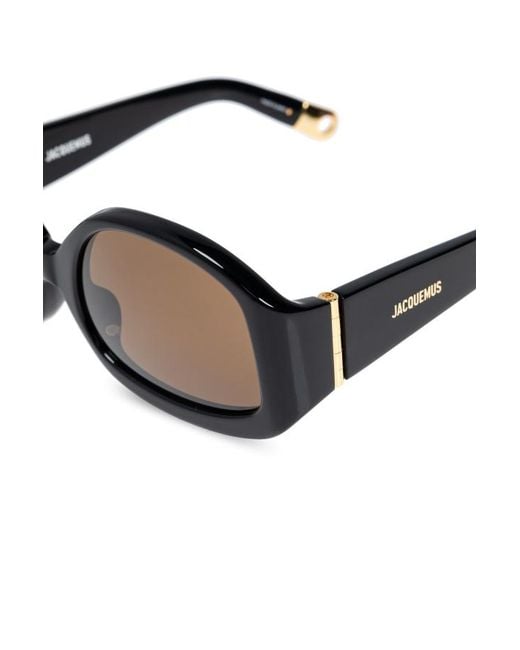 Jacquemus Brown Logo Sunglasses