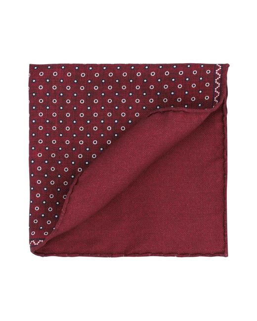 Brunello Cucinelli Purple Geometric-Pattern Pocket Square for men