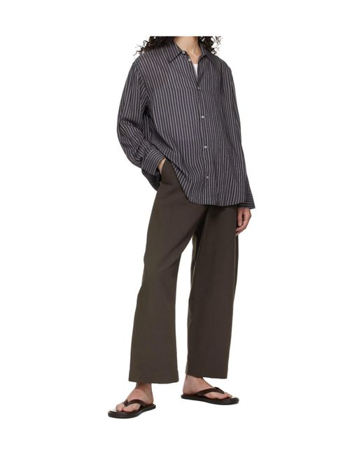 Studio Nicholson Gray Striped Button Shirt for men