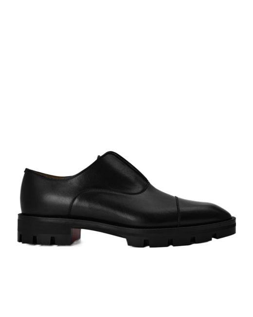 Christian Louboutin Black Slip-On Loafers for men