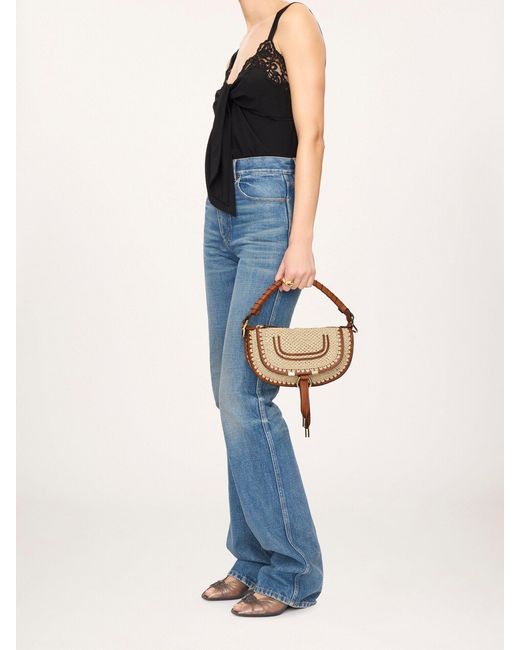 Chloé Brown Mini Marcie Shoulder Bag